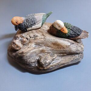 Vintage Hand Painted Resin Rock Art